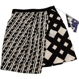 Peter Pilotto for Target Geometric Black White Mixed Print Skirt Size 2 NWT